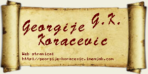 Georgije Koraćević vizit kartica
